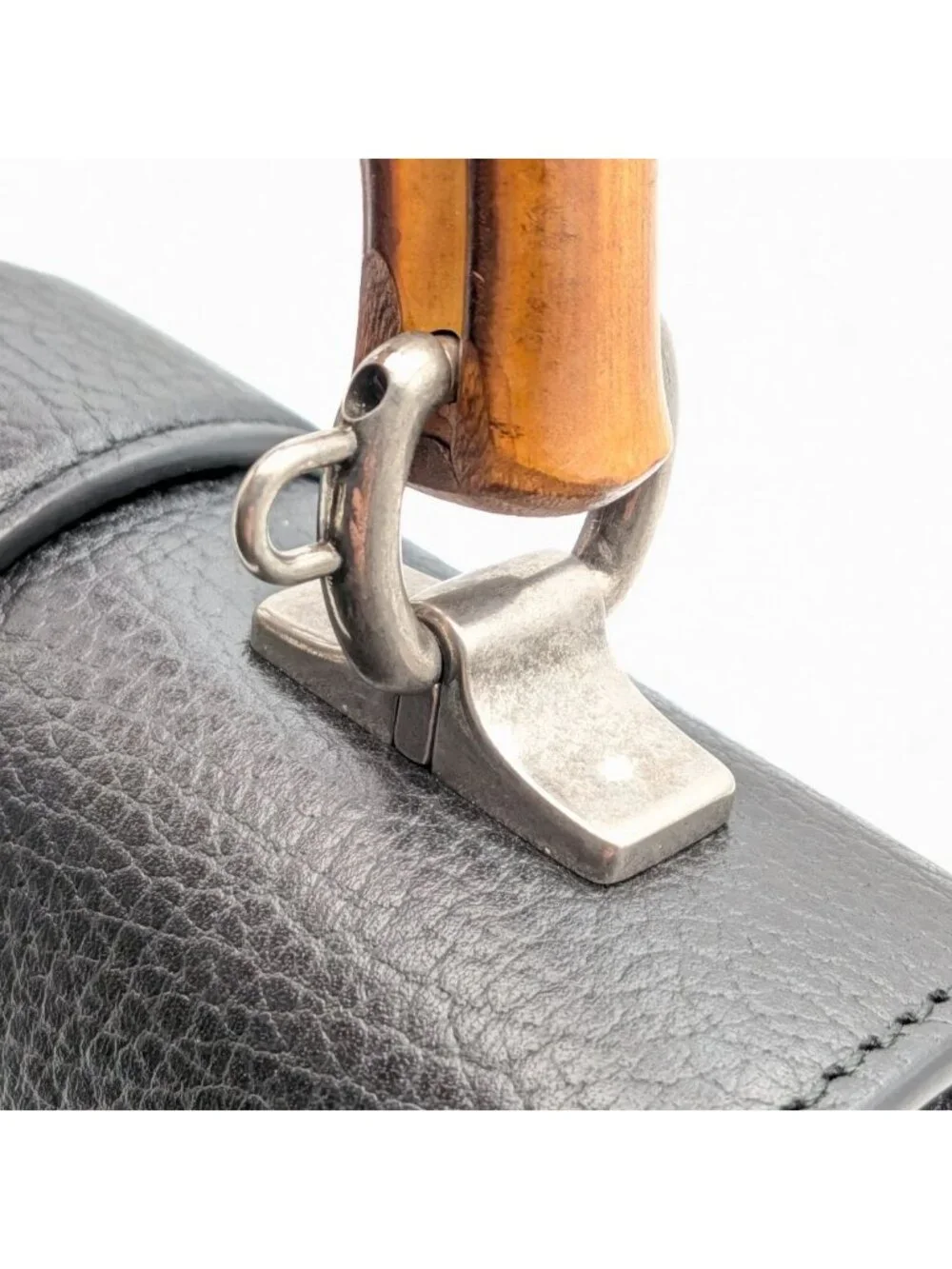 Gucci Bamboo Dionysus Leather Rhinestone 2-Way Shoulder Bag Black